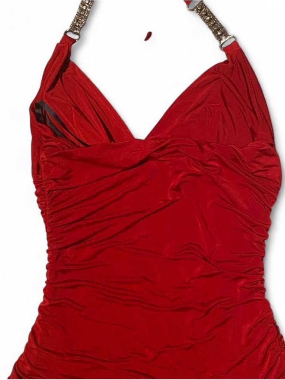 Rampage Red Ruched Halter Top - Picture 3 of 4